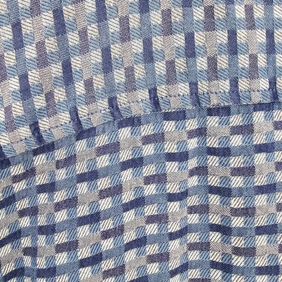 Tommy Bahama Mens 4XT Silk Blend Blue Purple Basketweave Button Up Shirt - Picture 4 of 10